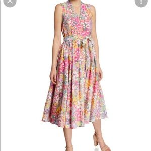 kate spade | Dresses | Kate Spade Floral Dot Burnout Midi Dress | Poshmark
